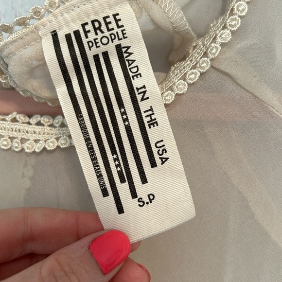 NWOT Free People Lacy Sheer Top - Picture 7 of 8